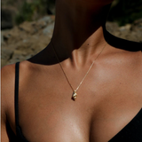 Floating Shell Necklace Gold