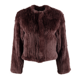 Knitted Rex Jacket Deep Grenat