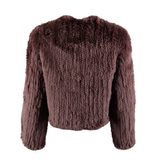 Knitted Rex Jacket Deep Grenat