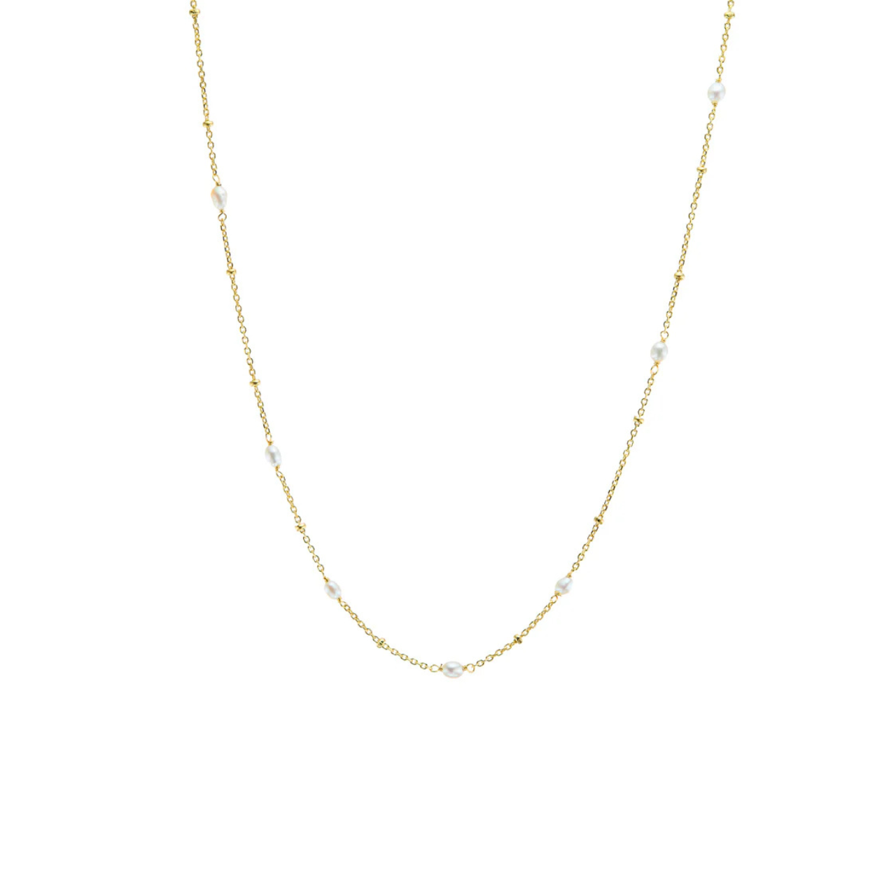Seed Pearl Necklace Gold