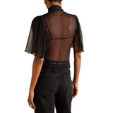 The Flutter Blouse Black