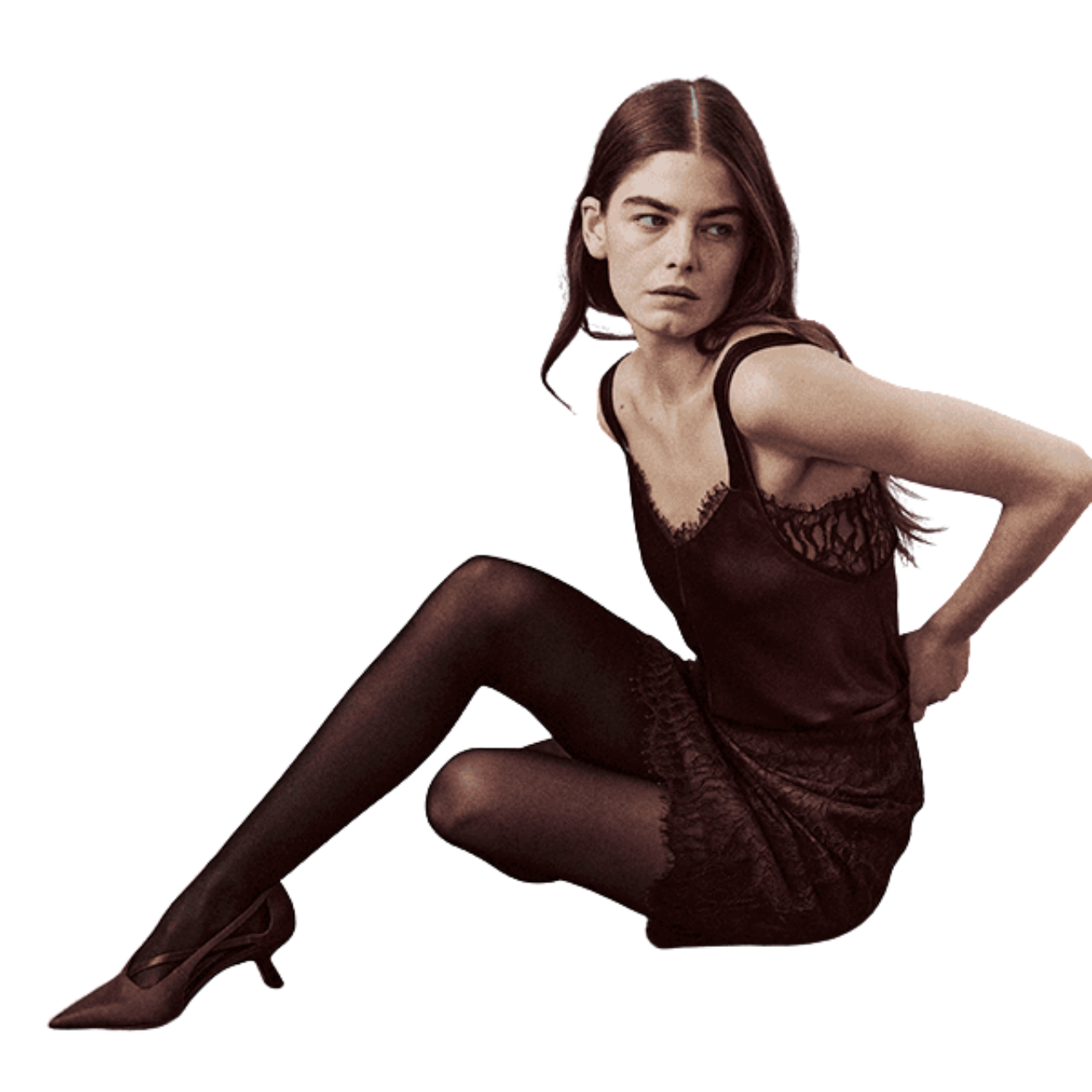 Placed Lace Cami Fig