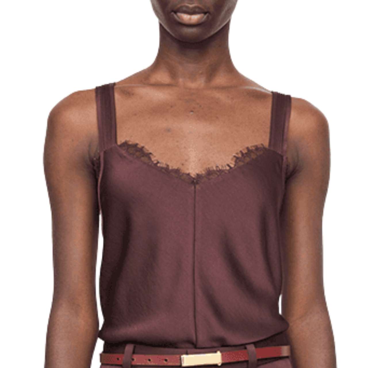 Placed Lace Cami Fig