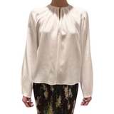 Pleated NK Blouse Off White