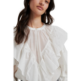 Fria Frill Blouse Tofu