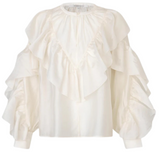 Fria Frill Blouse Tofu