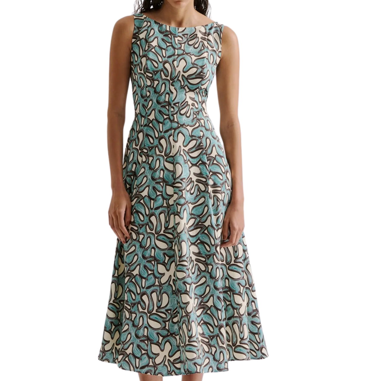 Xenia Midi Dress Ocean Corals
