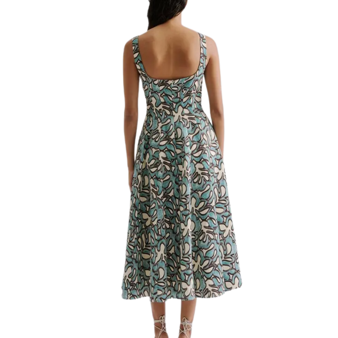 Xenia Midi Dress Ocean Corals
