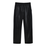Billy Pant Recycled Leather Black