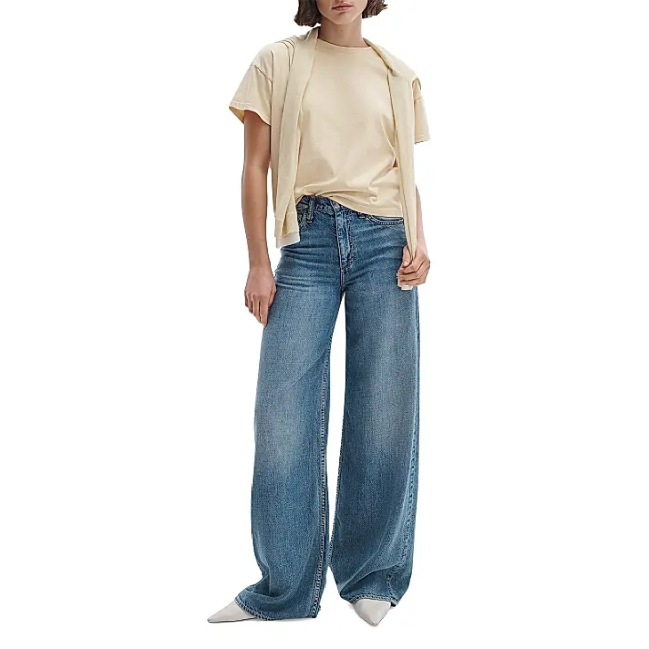 Kelly Distressed Tee Lemon