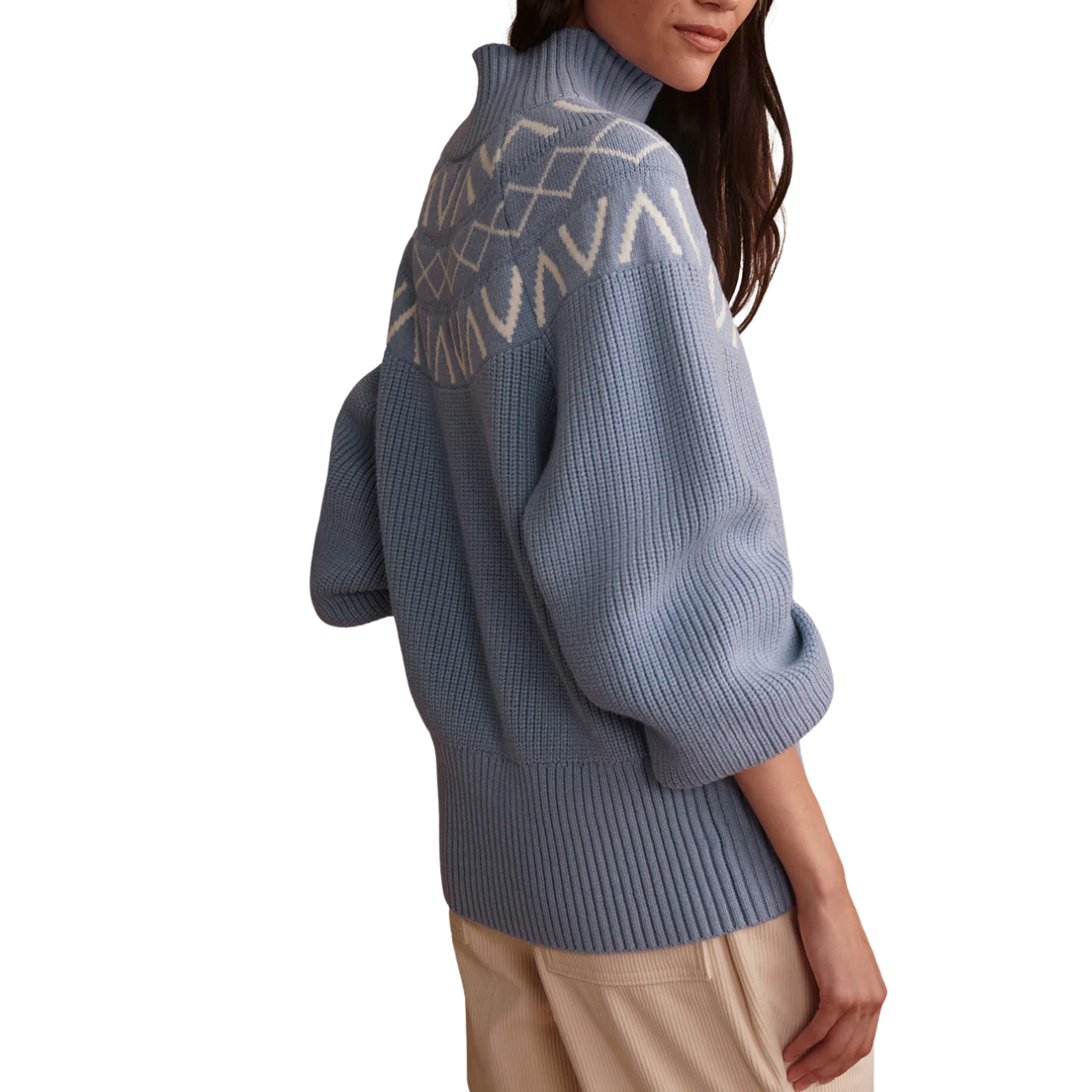 Marcie Fairisle Yoke Knit Blue