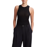 Drop Waist Pleated Crepe Trouser