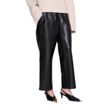 Billy Pant Recycled Leather Black