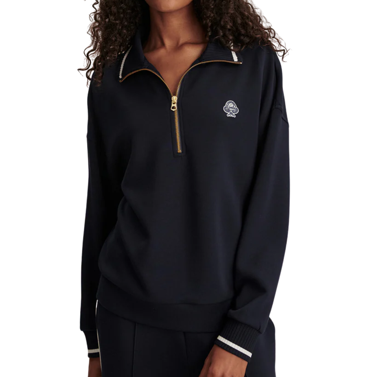 Bertie Navy Half Zip Sweat