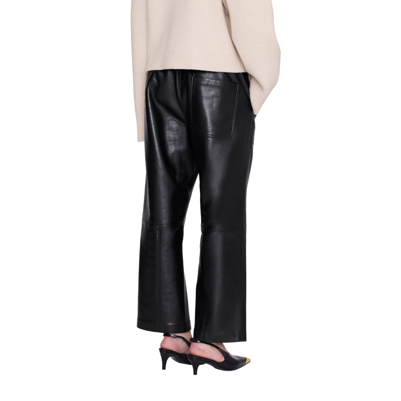 Billy Pant Recycled Leather Black