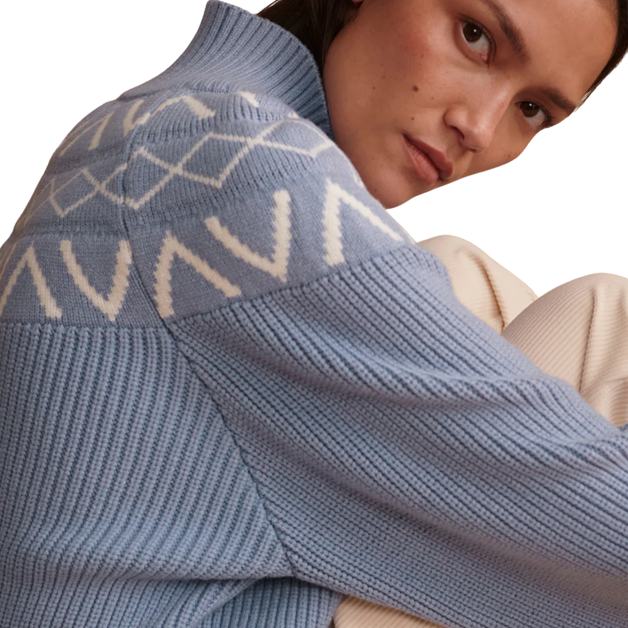 Marcie Fairisle Yoke Knit Blue