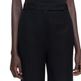 Yukio Black Gabardine Stretch Trousers
