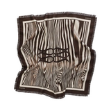 Silk Twill Fringe Scarf Moire