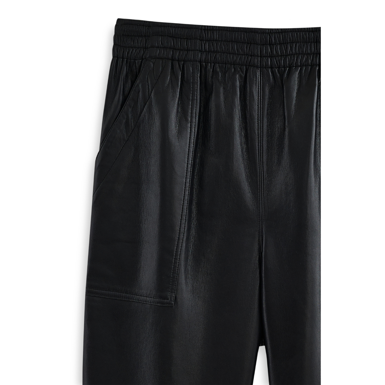 Billy Pant Recycled Leather Black