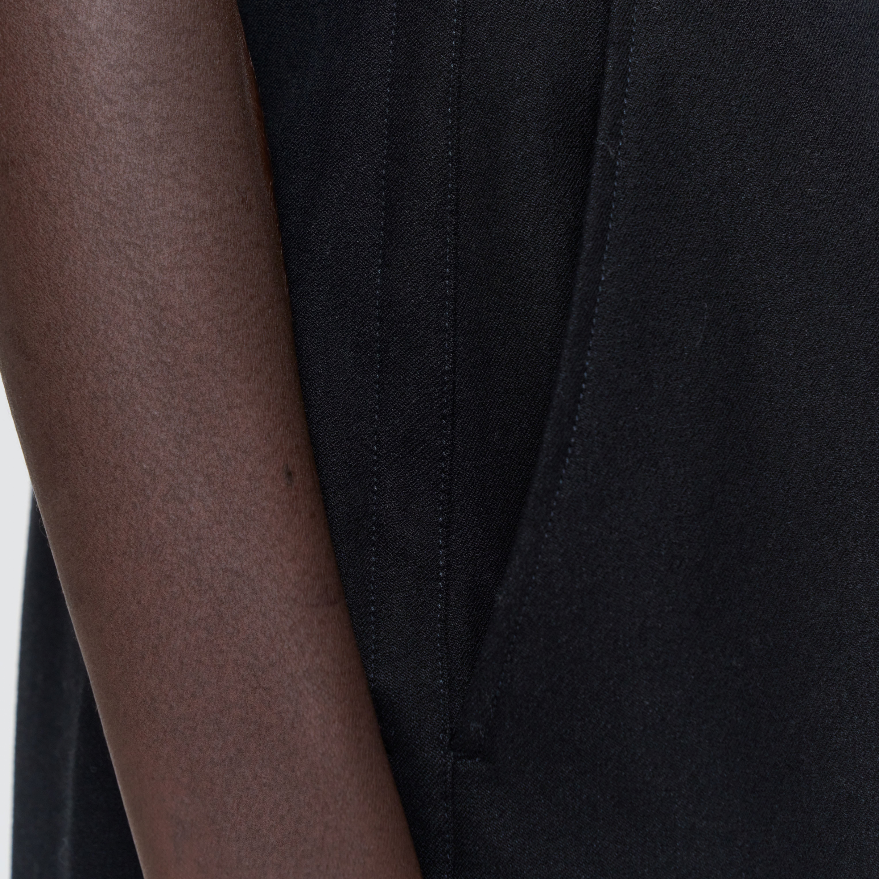 Yukio Black Gabardine Stretch Trousers