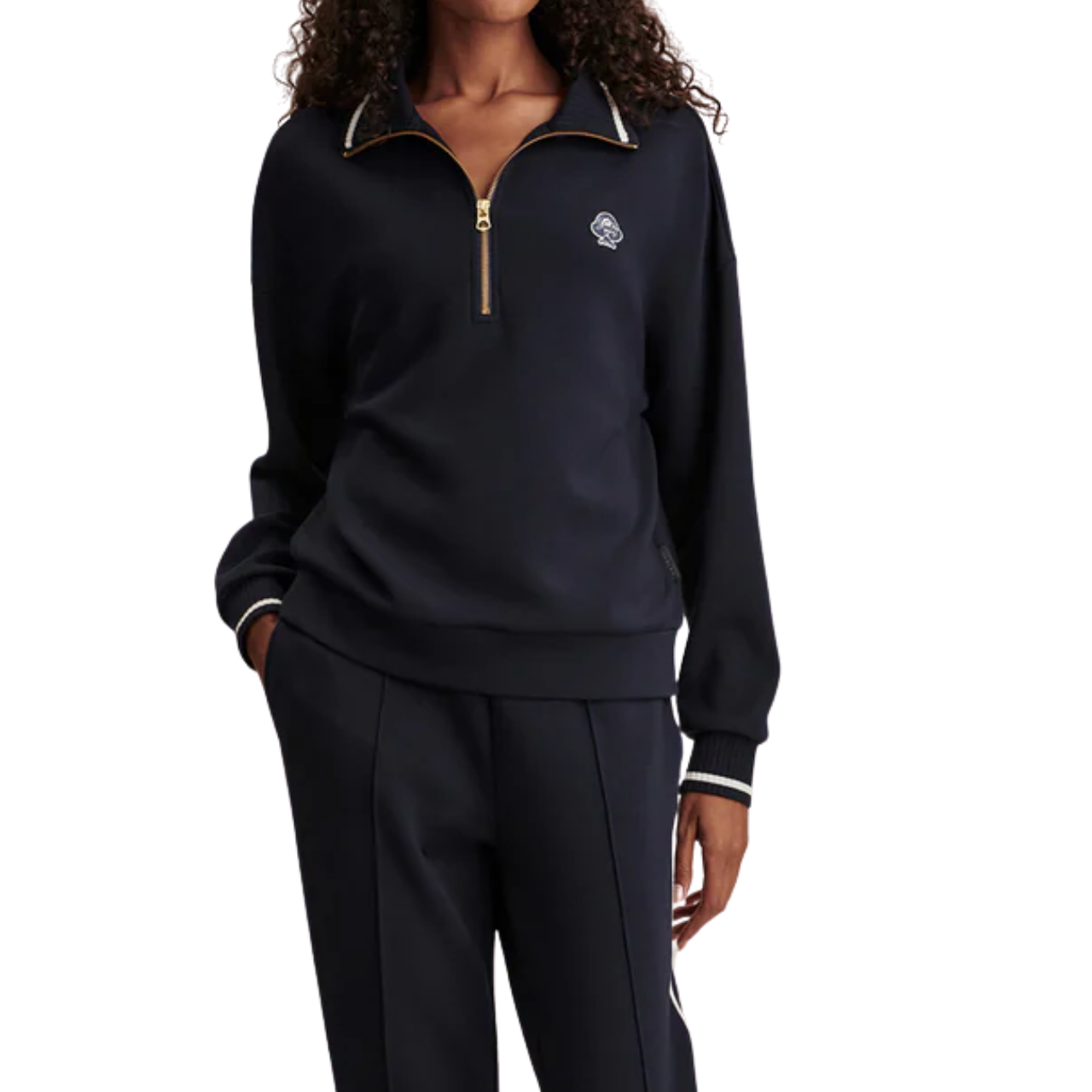 Bertie Navy Half Zip Sweat