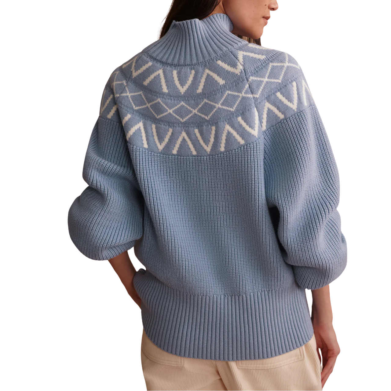 Marcie Fairisle Yoke Knit Blue