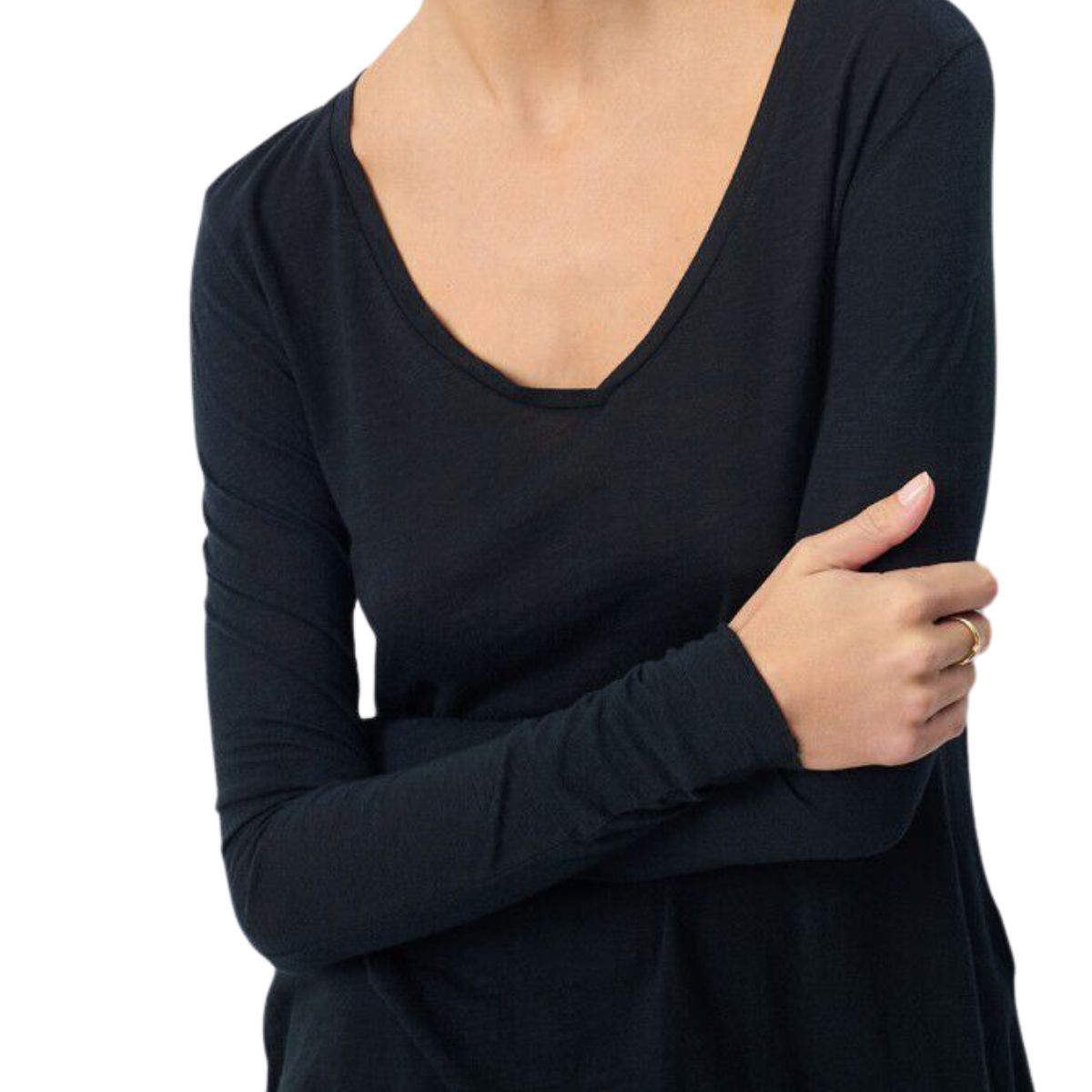 Jacksonville V-Neck Long Sleeve Black