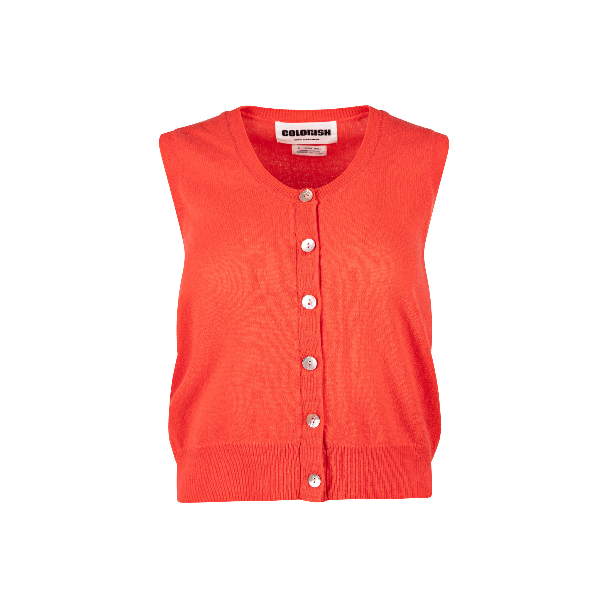 Aly Button Tank- Pepper