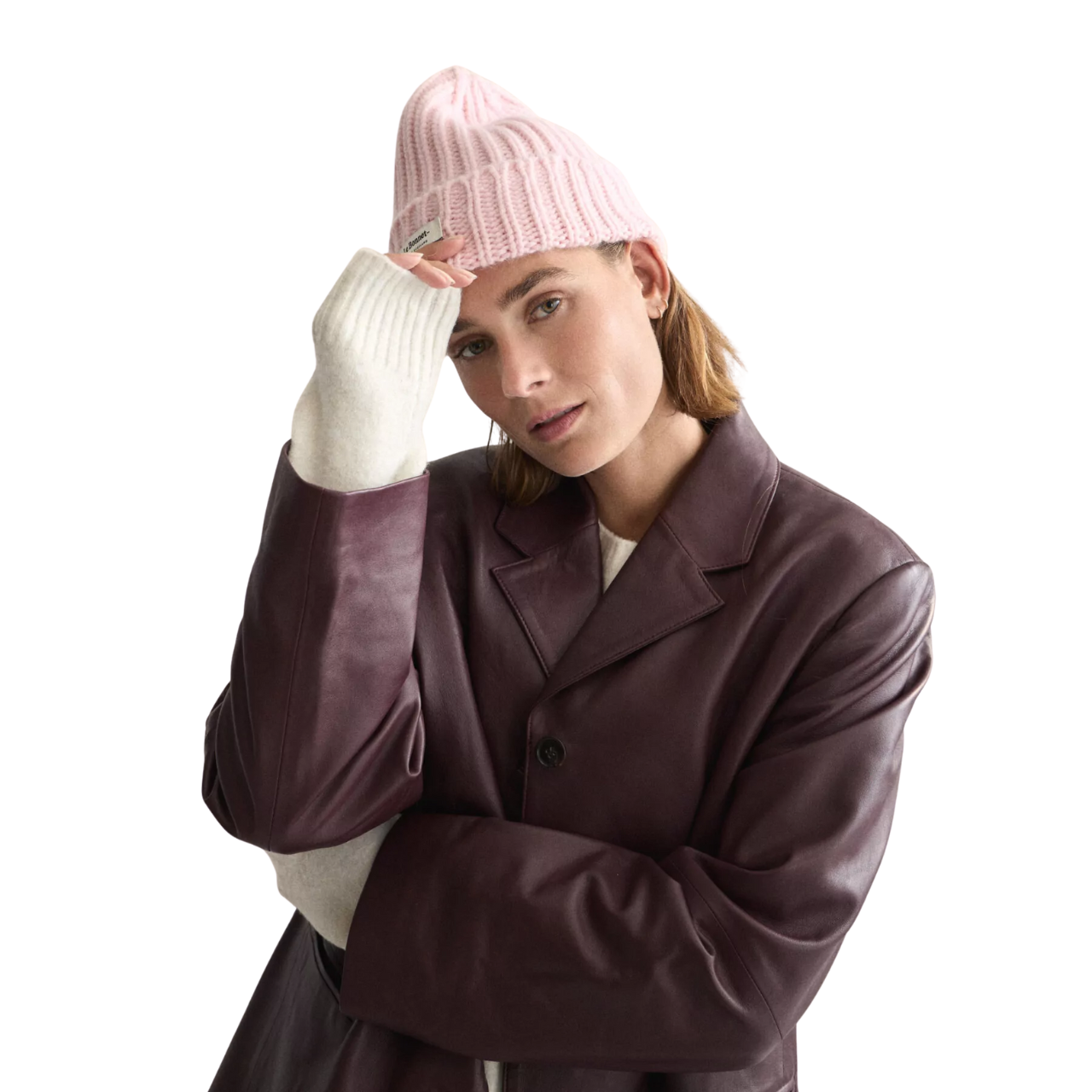 Le Bonnet Logo Beanie Blush