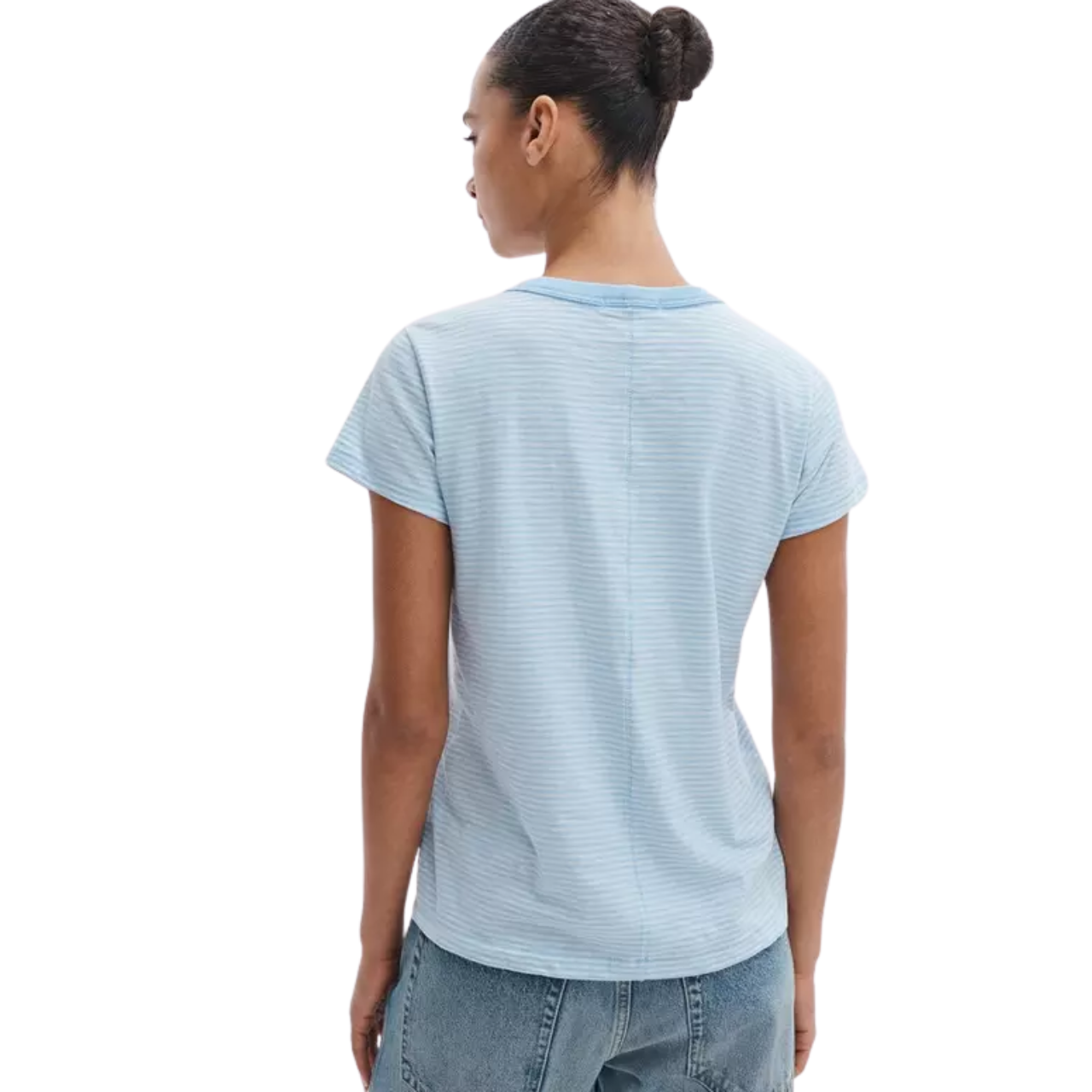 The Slub Striped Powder Blue