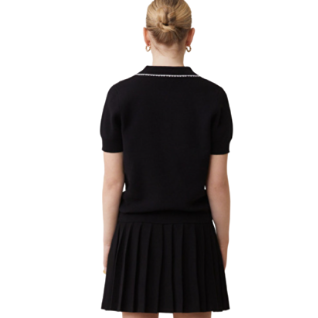 Polka Knit Black