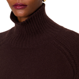Tilly Lofty Espresso Cashmere High Neck Jumper