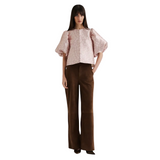 Cleo Blouse Beige Leo