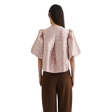 Cleo Blouse Beige Leo