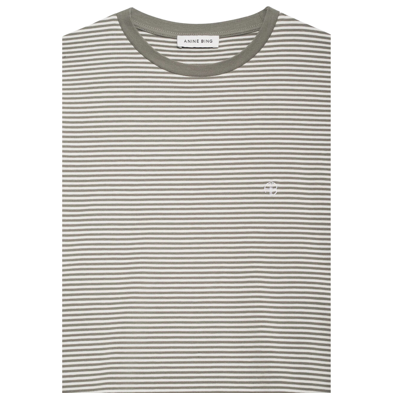 Bo Tee Olive and Ivory Stripe