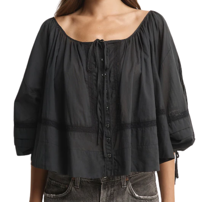 La Lune Blouse Black