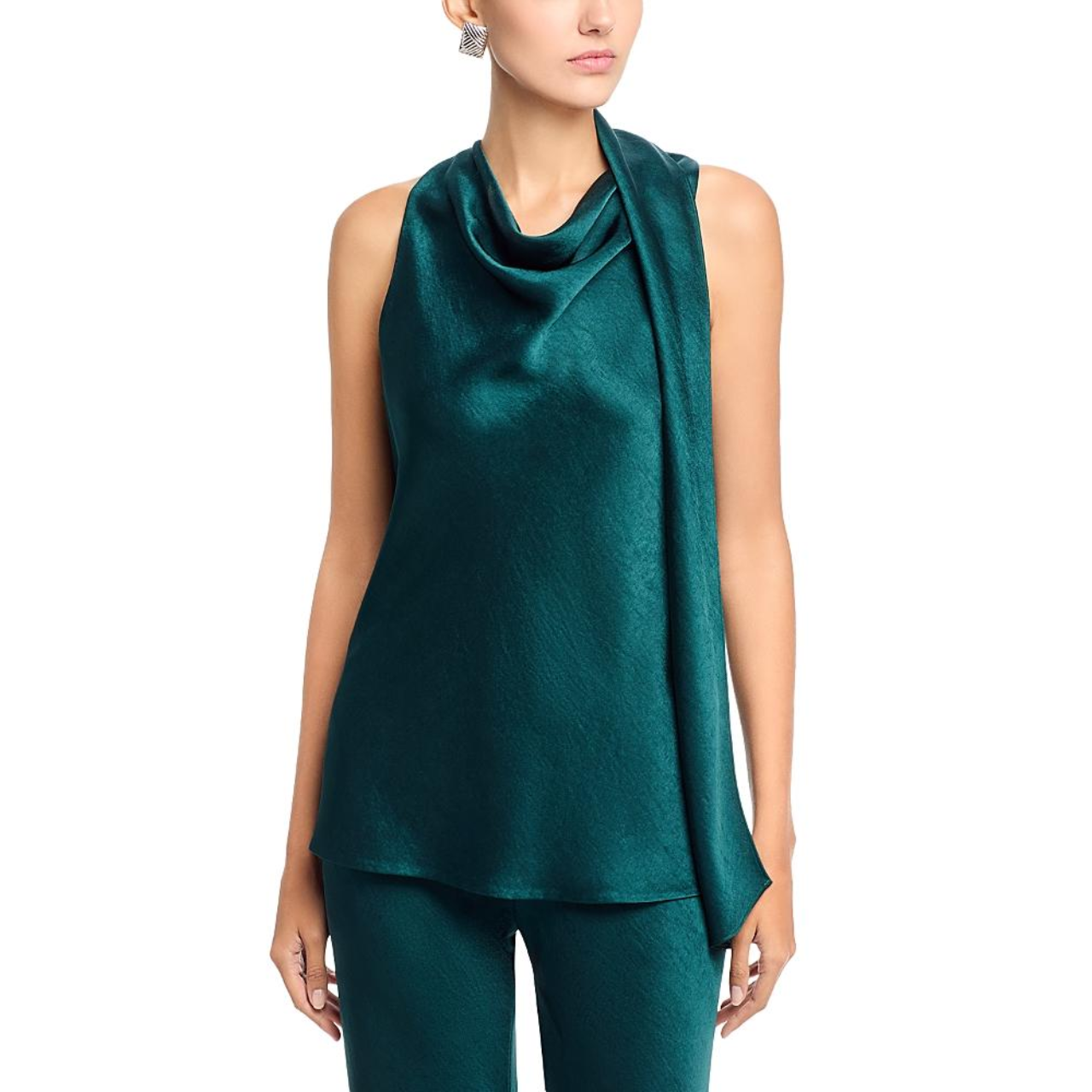 Fluid Satin Scarf Top