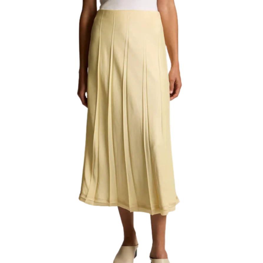 Creased Pleated Skirt Sun Petal