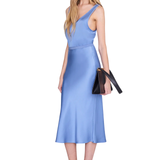 Bar Silk Skirt Storm Blue