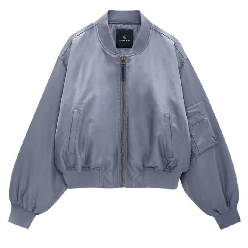 Cropped Leon Bomber Dark Grey