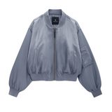 Cropped Leon Bomber Dark Grey