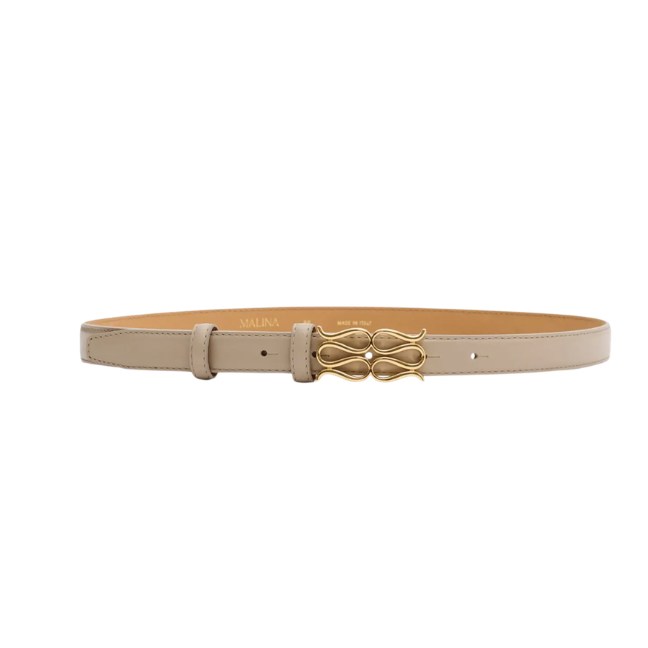Monogram Leather Belt Light Taupe