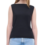Square Neck Top Black