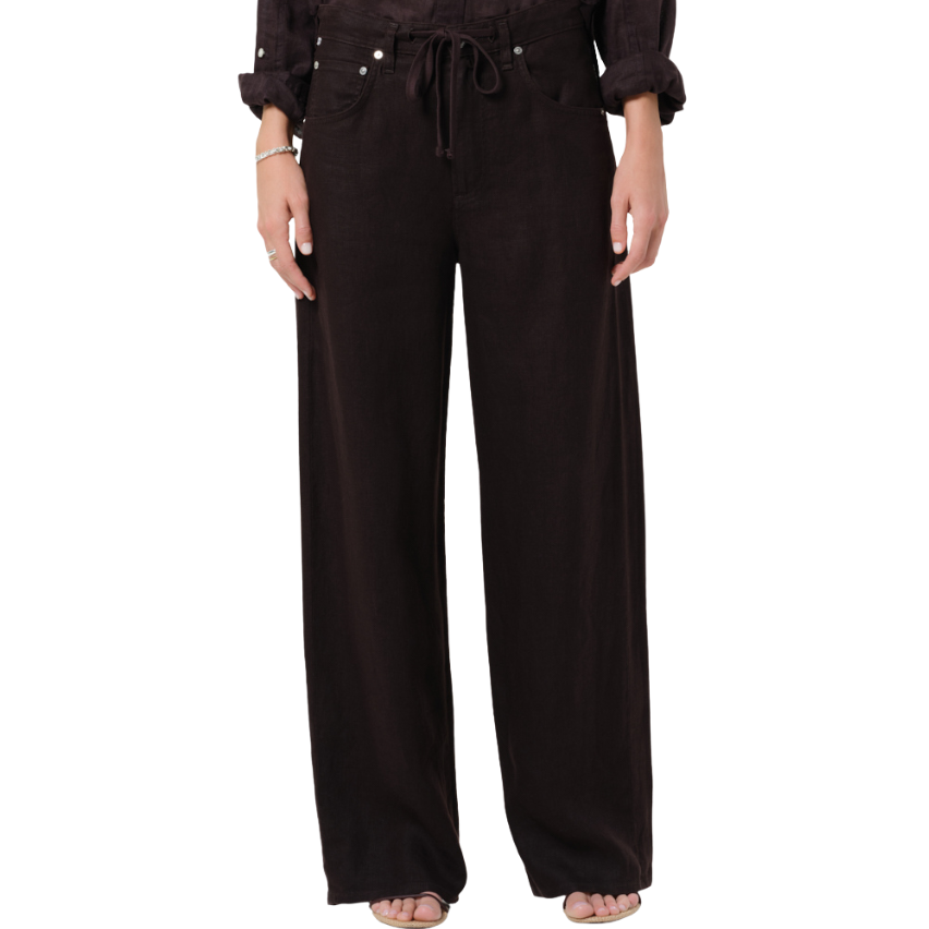 Brynn Linen Choco Linen Trousers