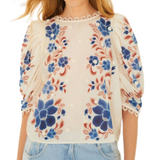 Renata Floral Blouse Sand