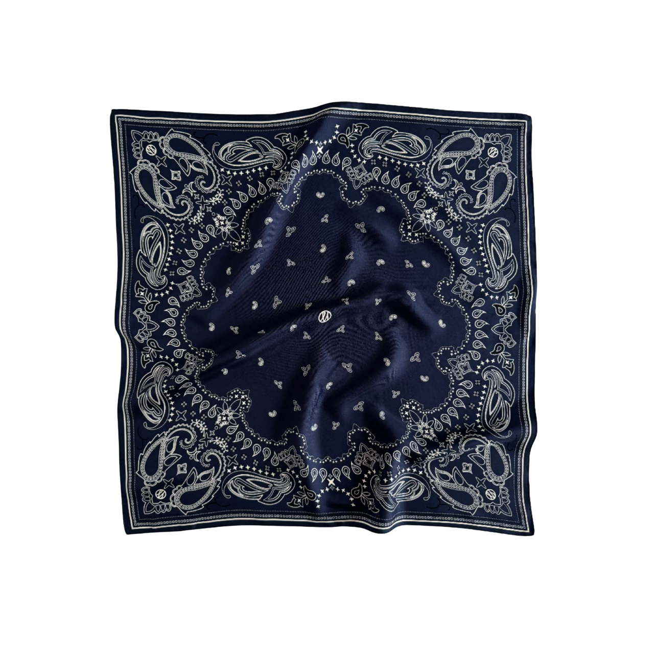 Paisley Scarf Navy Black Whte