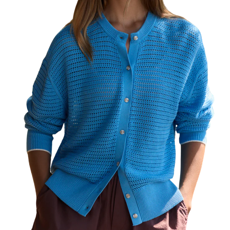 Pembroke Knit Cardigan Azure Blue