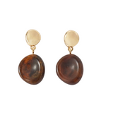 Bean Drop Earrings Dark Horn