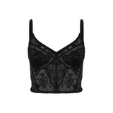 Lace Strappy Top Black
