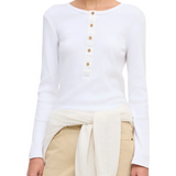 White Henley Top